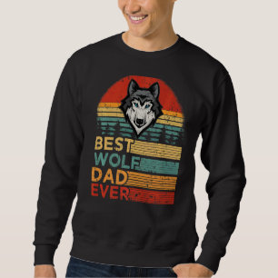 Sweatshirt Meilleur loup père jamais Vintage Fête des pères l