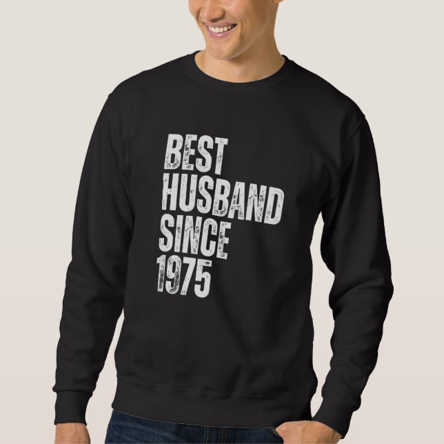 Sweatshirt Meilleur mari depuis 1975 Vintage Anniversaire de  (Devant)