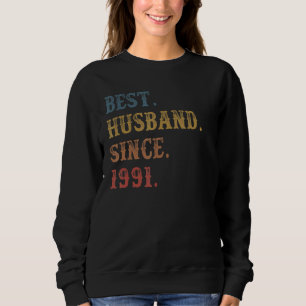 Sweatshirt Meilleur Mari Rétro depuis 1991 31e Mariage Aniver