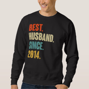 Sweatshirt Meilleur Mari vintage depuis 2014 8ème Mariage Ani