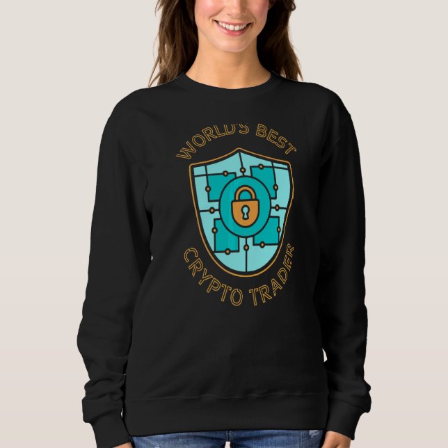 Sweatshirt Meilleur Négociant de Crypto Commerce de Cryptos (Devant)