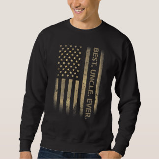 Sweatshirt Meilleur Oncle jamais Américain Usa Grunge Drapeau