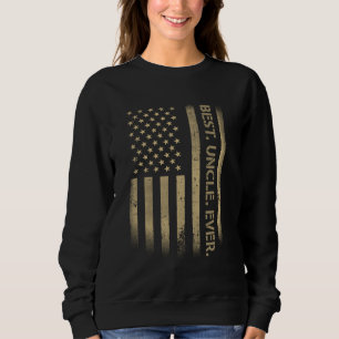 Sweatshirt Meilleur oncle jamais American USA Grunge Drapeau