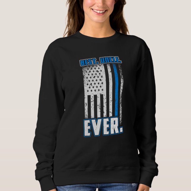Sweatshirt Meilleur Oncle Jamais Usa Drapeau Fête des pères P (Devant)