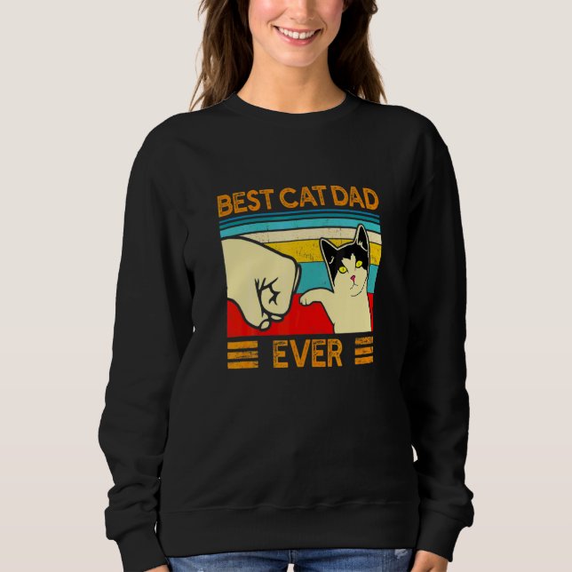 Sweatshirt Meilleur papa chat du monde  Papa chat (Devant)