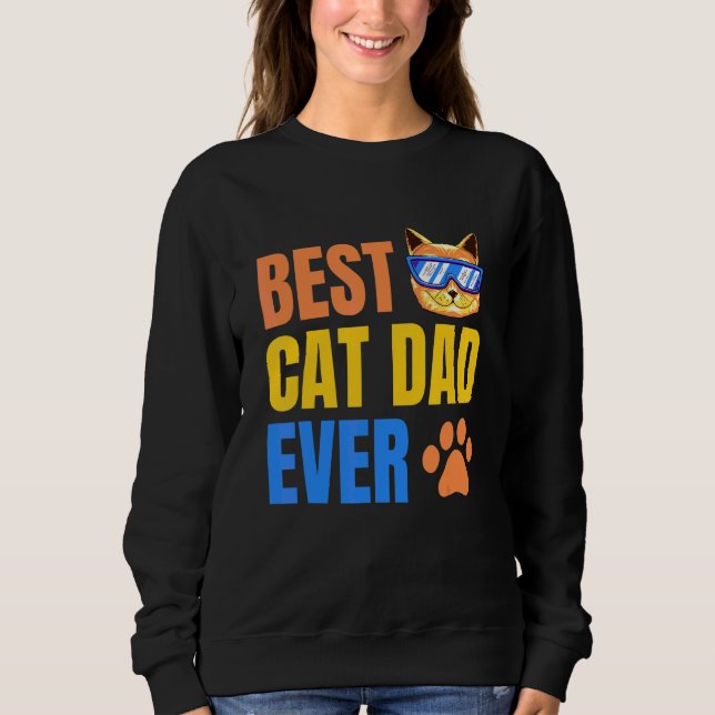 Sweatshirt Meilleur Papa Chat Ever  Chat  Papa Chat Père (Devant)