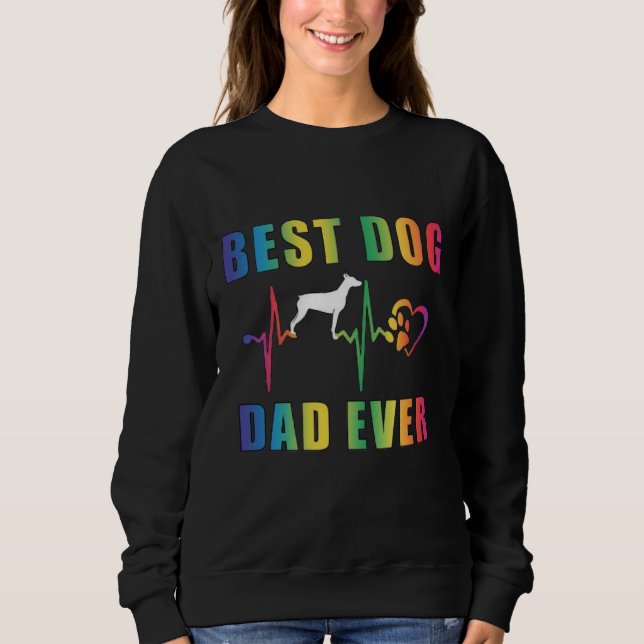 Sweatshirt Meilleur Papa Chien M0m Ever (Devant)