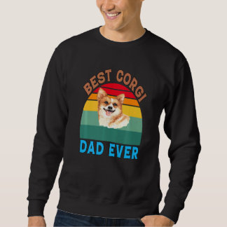 Sweatshirt Meilleur papa Corgi, propriétaire de chien Pembrok