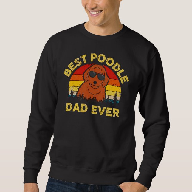 Sweatshirt Meilleur papa de caniche (Devant)