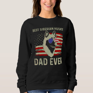 Sweatshirt Meilleur Papa de Chien Usa Drapeau Blague du Papa 