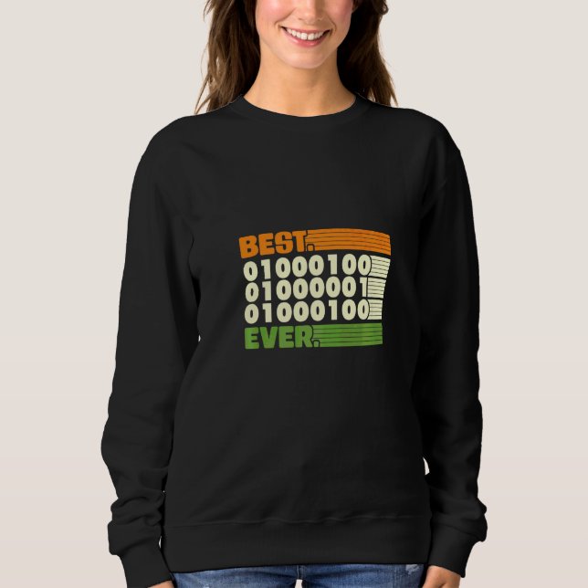 Sweatshirt Meilleur Papa de Codage Ever (Devant)
