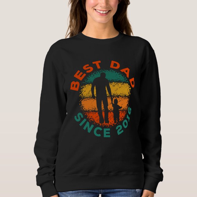 Sweatshirt Meilleur Papa Depuis 2016 (Devant)