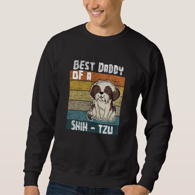 Sweatshirt Meilleur Papa D'Un Chih-Tzu (Devant)