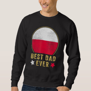 Sweatshirt Meilleur Papa Homme Polonais Fierté Pays Pologne F