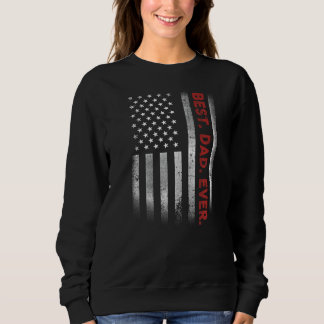 Sweatshirt Meilleur papa jamais avec le drapeau américain amé