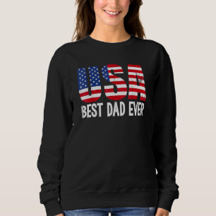 Sweatshirt Meilleur Papa Jamais Avec Nous Drapeau Américain A