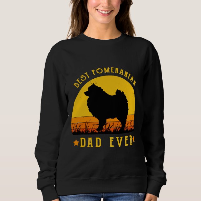 Sweatshirt Meilleur Papa Poméranien Jamais Drôle Papa Graphic (Devant)