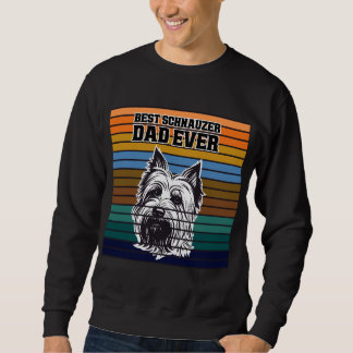 Sweatshirt Meilleur Papa Schnauzer de Tous les Temps Rétro Vi