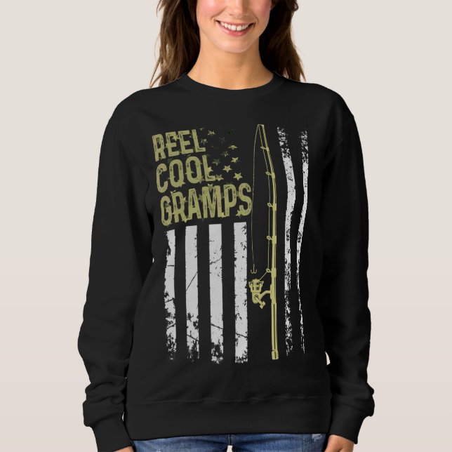 Sweatshirt Meilleur Pêcheur Cool De Roue Gras Pour Papa (Devant)