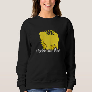 Sweatshirt Meilleur Peekapoo Maman Tournesol Pattes de Chien 