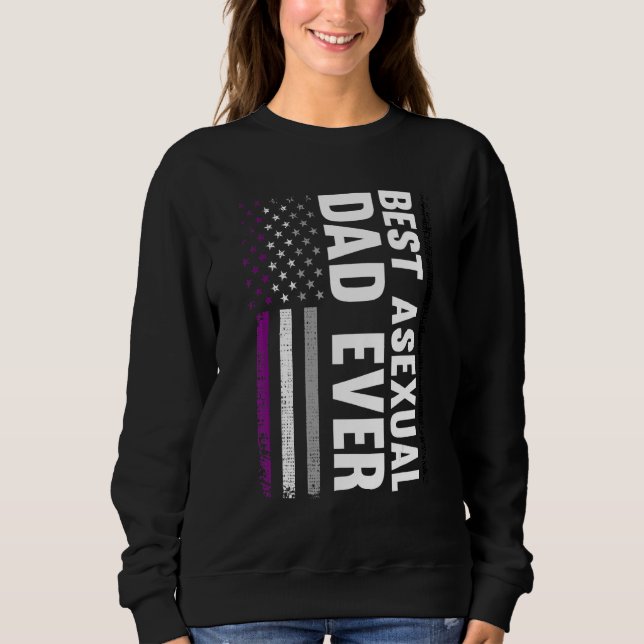 Sweatshirt Meilleur Père Asexuel Jamais Csd Pride Mois (Devant)