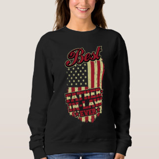 Sweatshirt Meilleur Père de Loi de Tous les Temps Patriotique