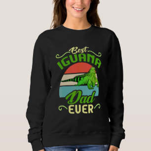 Sweatshirt Meilleur père Iguane Lézard Iguane Rétro Herp