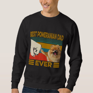 Sweatshirt Meilleur Père Poméranien Jamais Retro Père Day