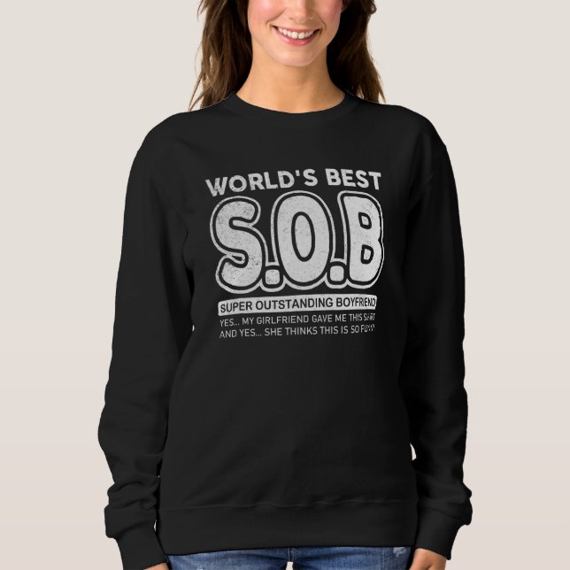 Sweatshirt Meilleur petit ami super sob du monde (Devant)
