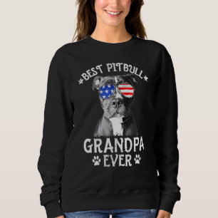 Sweatshirt Meilleur Pitbull Grand-Père Jamais Chien Papa Amér