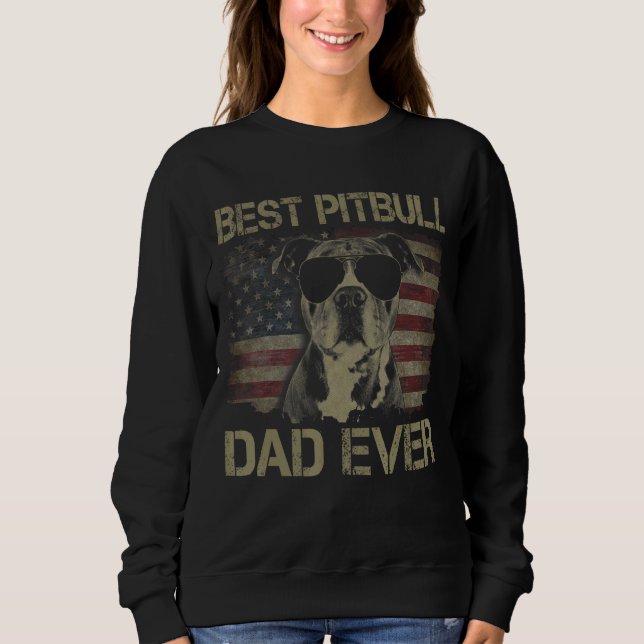 Sweatshirt Meilleur Pitbull Papa Jamais Américain Da Chien Dr (Devant)