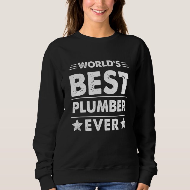 Sweatshirt Meilleur plombier du monde (Devant)