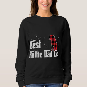 Sweatshirt Meilleur Rottie Papa Jamais Rouge Plaid Noël Pour