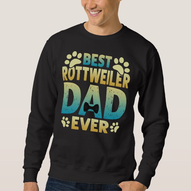 Sweatshirt Meilleur Rottweiler Papa Ever Classic 7 (Devant)
