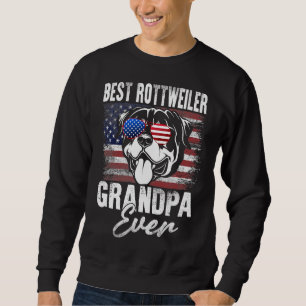 Sweatshirt Meilleur Rottweiler papa jamais American Drapeau 4