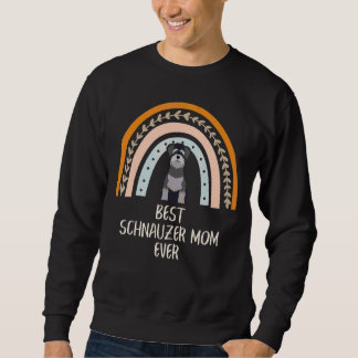Sweatshirt Meilleur Schnauzer Maman Ever Chien Boho Arc-en-ci