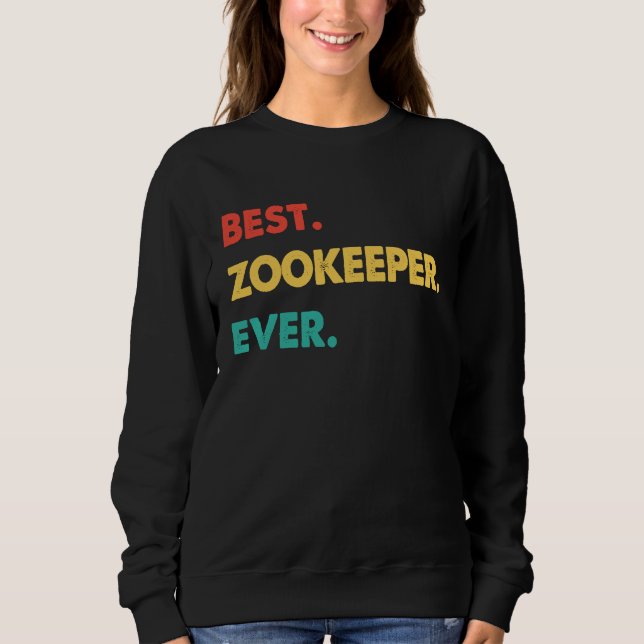 Sweatshirt Meilleur soigneur d'animaux rétro de tous les temp (Devant)