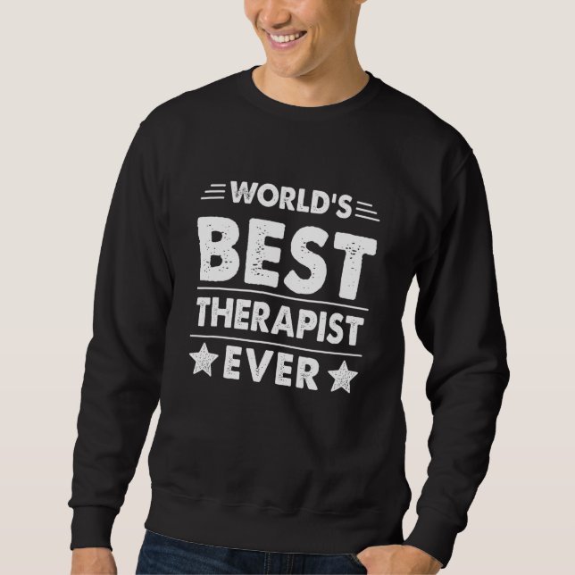 Sweatshirt Meilleur Thérapeute du Monde (Devant)