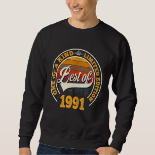 Sweatshirt Meilleur vintage De 1991 32E Cadeau Anniversaire P