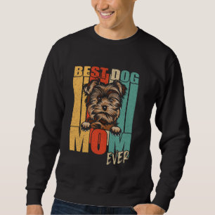 Sweatshirt Meilleur Yorkie Chien Maman Jamais Rétro Yorkshire