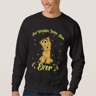 Sweatshirt Meilleur Yorkshire Terrier Chien Maman Fleurs Jour