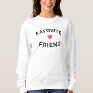 Sweatshirt Meilleure amie cœur cramoisi BFF Anniversaire sœur