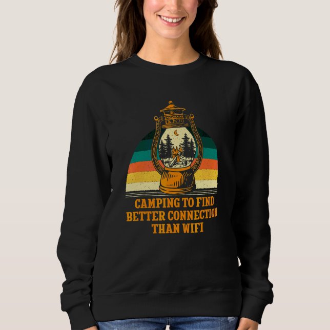 Sweatshirt Meilleure connexion que le camping WiFi faune Camp (Devant)