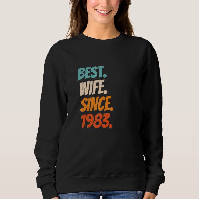 Sweatshirt Meilleure épouse depuis 1983 39e anniversaire de m (Devant)