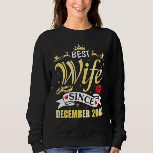 Sweatshirt Meilleure Femme Depuis Décembre 1999 Joyeux Marié
