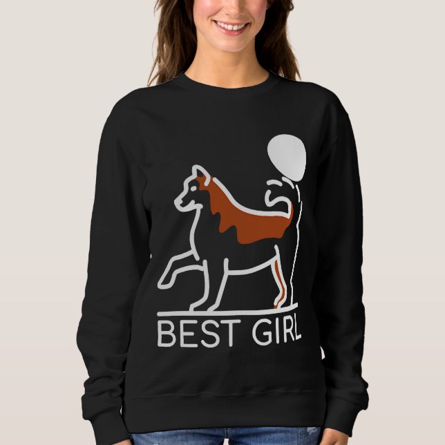 Sweatshirt Meilleure fille Brown Husky (Devant)