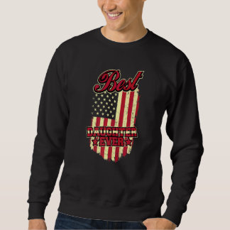 Sweatshirt Meilleure fille jamais Patriotique Vintage Drapeau