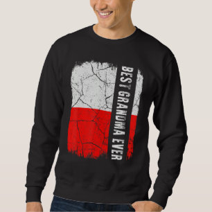 Sweatshirt Meilleure grand-mère polonaise jamais Pologne Drap