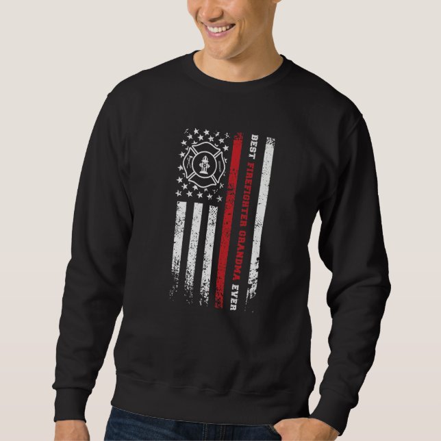 Sweatshirt Meilleure Grand-mère Pompière de Tous les Temps  (Devant)