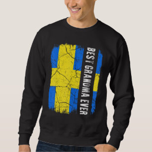 Sweatshirt Meilleure grand-mère suédoise jamais Suède Drapeau